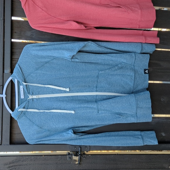 Pair of American Giant Lightweight Full Zip Hoodies - Picture 2 of 4